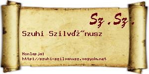 Szuhi Szilvánusz névjegykártya